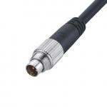 M9 Plug Male Connector With 24AWG Cable,Straight